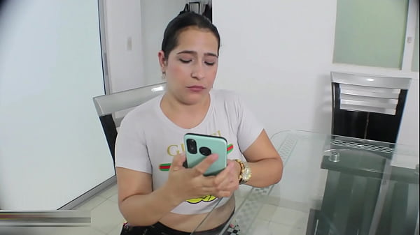 I fuck my stepmother's friend while she visits her SPANISH PORN